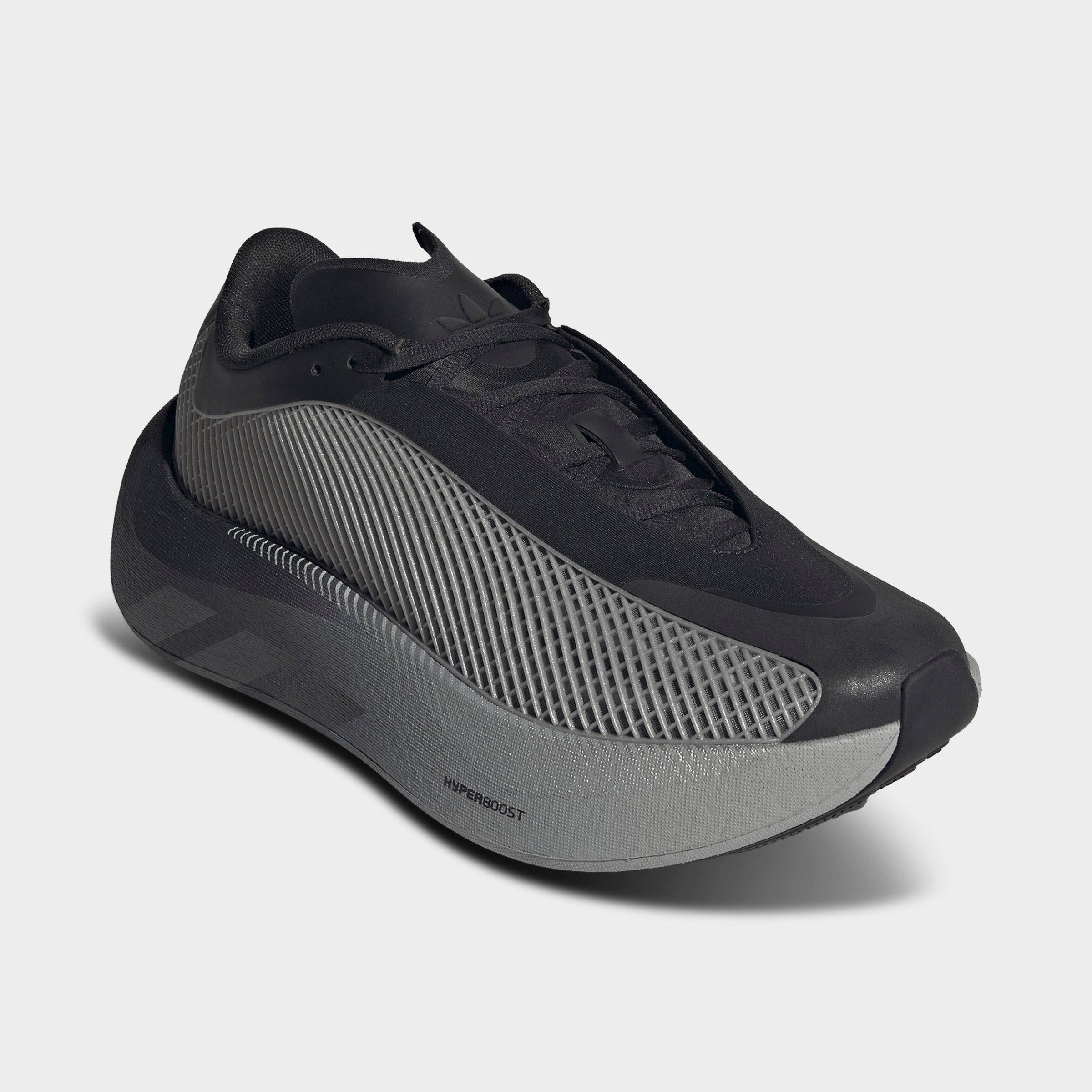 Men's adidas Originals HYPERBOOST EPHR Casual Shoes - Core Black/Solar Red/Silver Metallic - Both shoes facing left