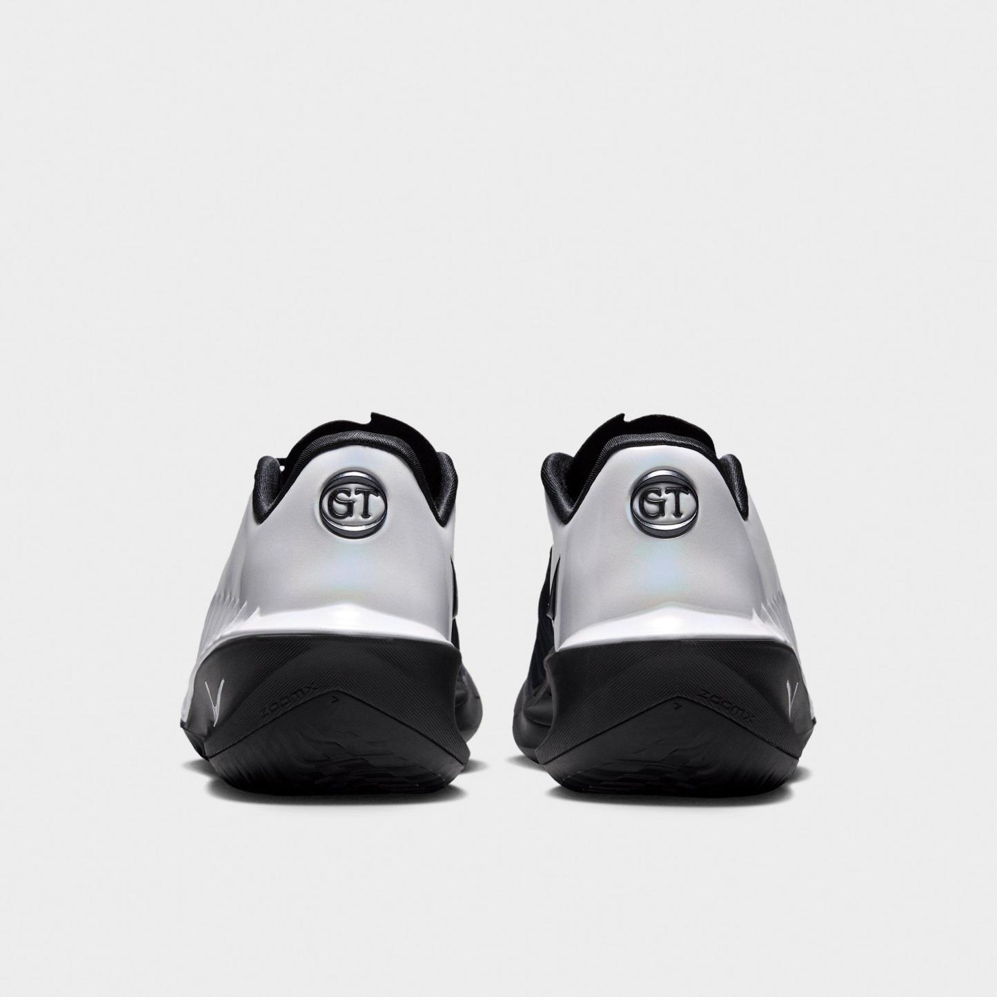 Men's Nithtke G.T. Cut 4 Basketball Shoes - White/Black/Metallic Silver - Back view