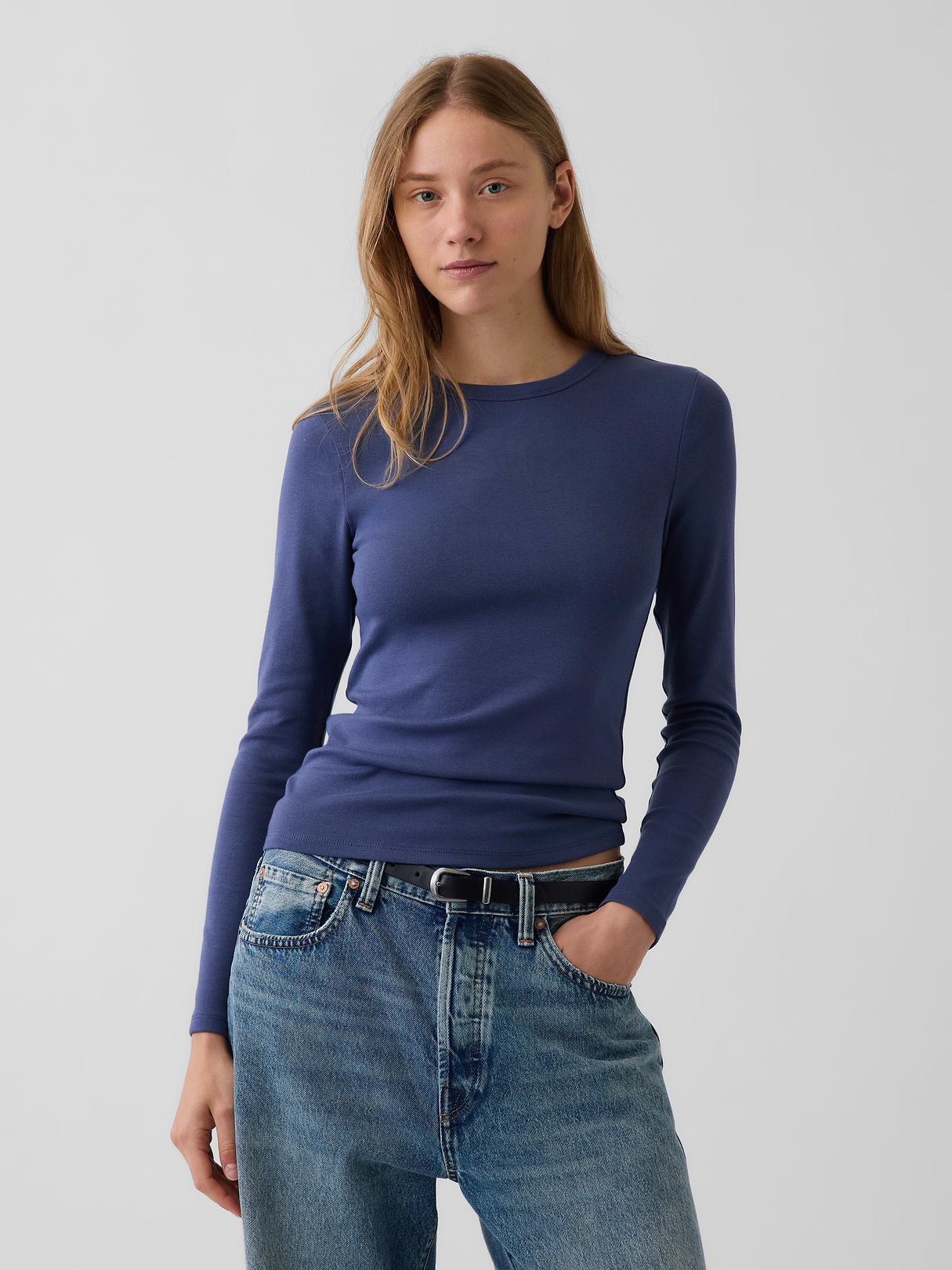 Modern Crewneck T-Shirt - Sargassus blue