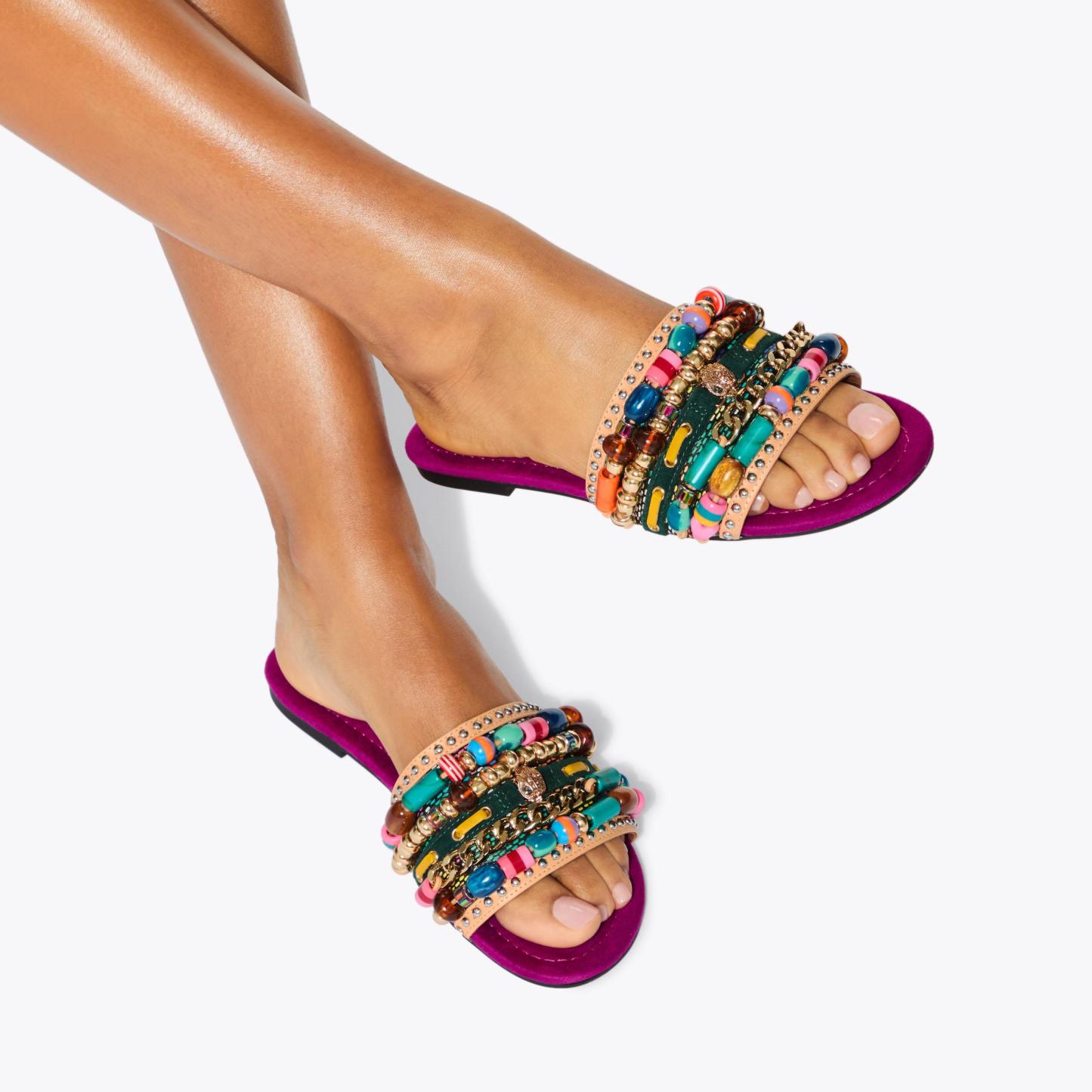 Kurt Geiger London Southbank Beaded Flat - Pink - view 2