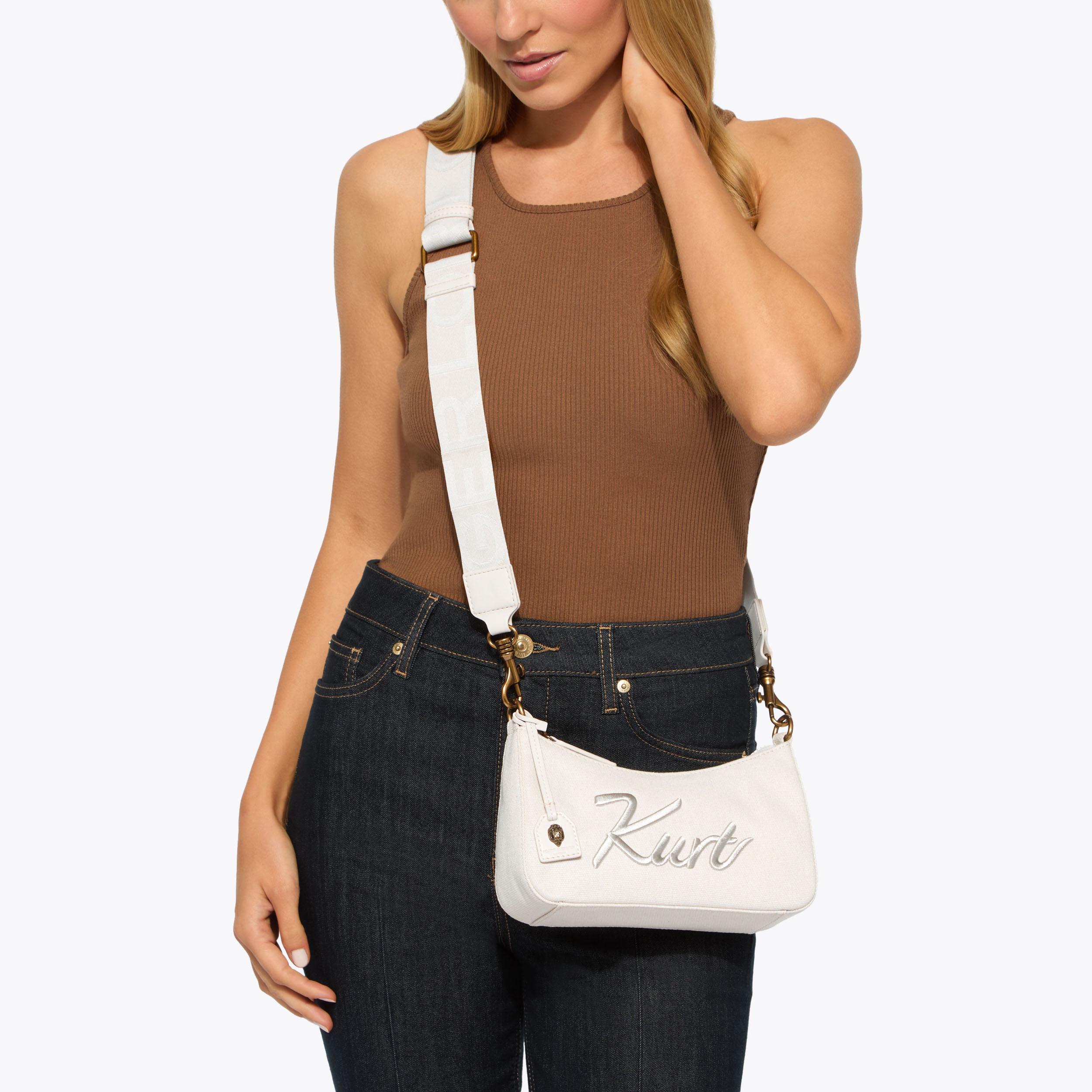 Kurt Geiger London Small Kurt Hobo Cross Body Bag - White - view 2