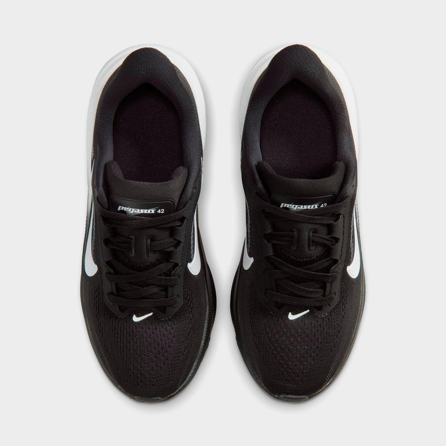 Big Kids' Nithtke Pegasus 42 Running Shoes - Black/Photon Dust/White - Top view