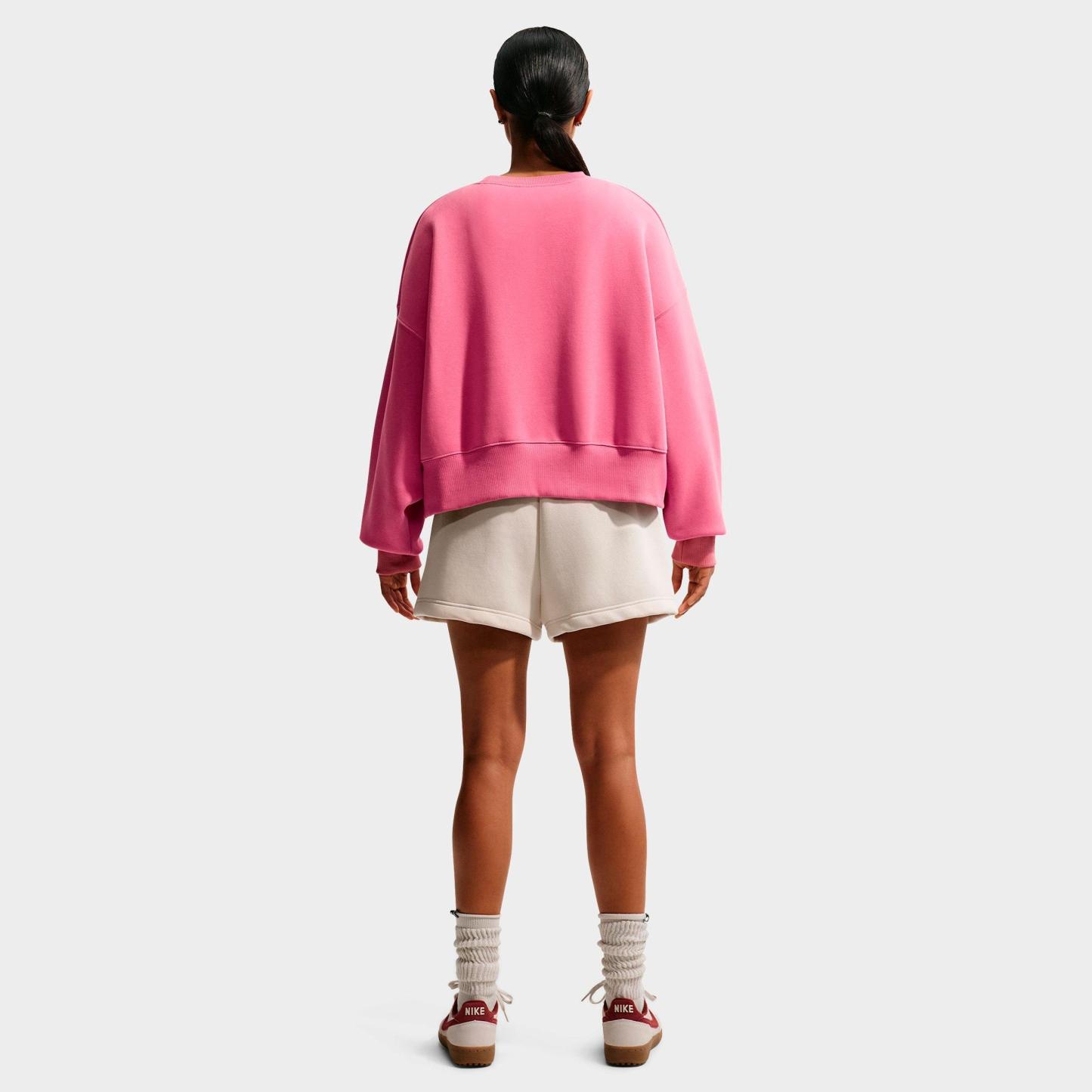 Women's Nithtke Sportswear Phoenix Fleece Over-Oversized Crewneck Sweatshirt - Peony/Sail