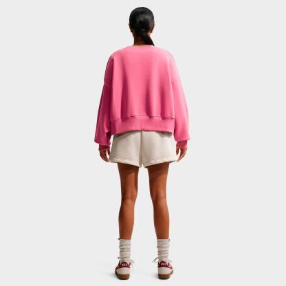 Women's Nithtke Sportswear Phoenix Fleece Over-Oversized Crewneck Sweatshirt - Peony/Sail