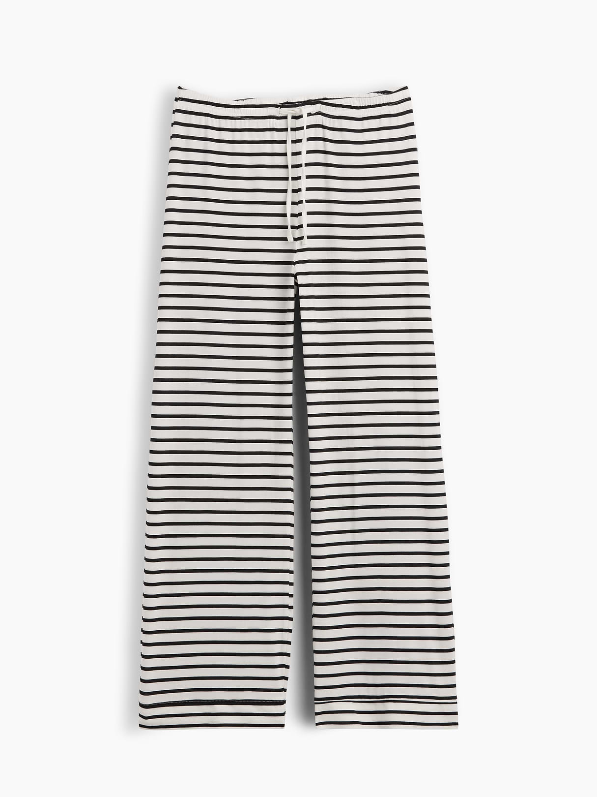 SoftMade Modal PJ Pants - Black & ivory beige stripe