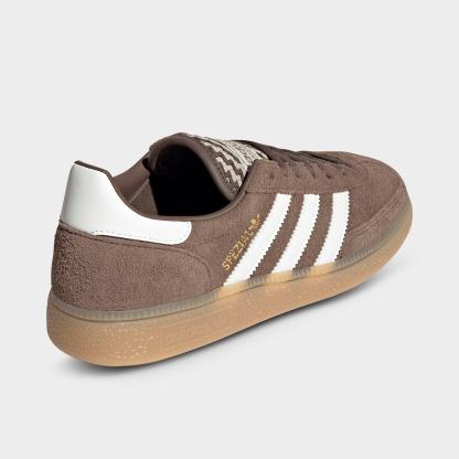 Women's adidas Originals Handball Spezial Casual Shoes - Part 2 - Earth Strata/Off White/Khaki - Back view