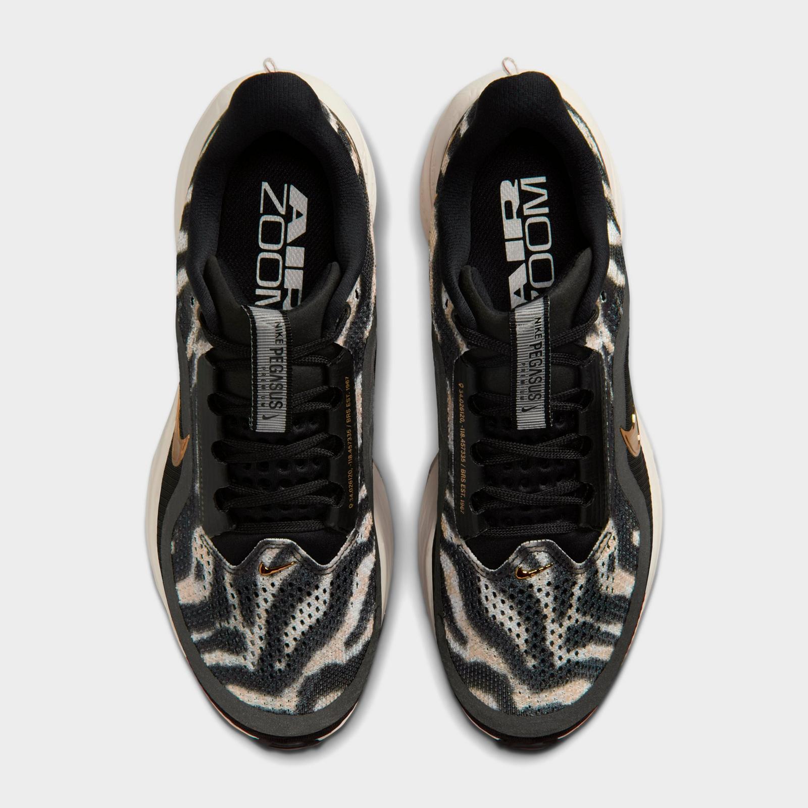 Women's Nike Pegasus Premium Running Shoes - Black/Phantom/Dark Hazel/Metallic Gold