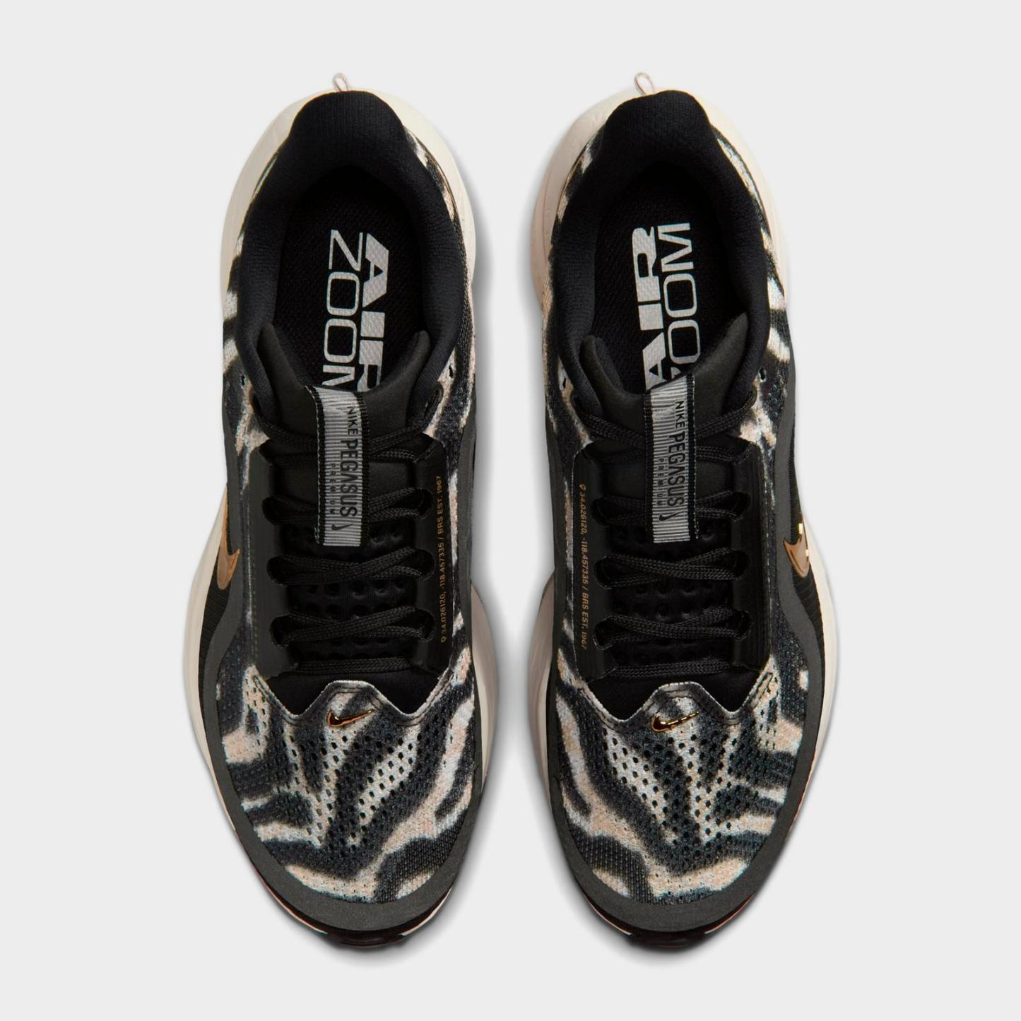 Women's Nike Pegasus Premium Running Shoes - Black/Phantom/Dark Hazel/Metallic Gold