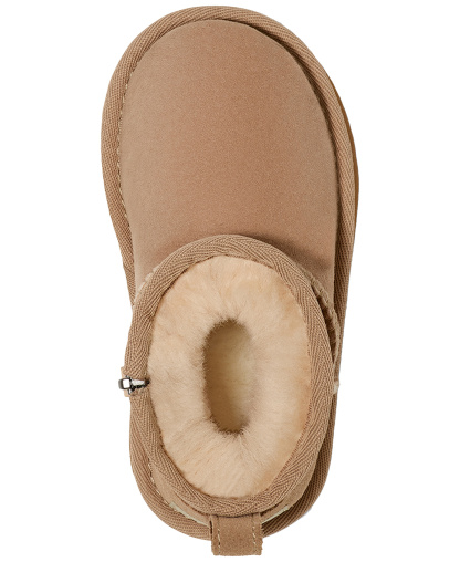 UGG® Toddler Classic Ultra Mini Round Toe Booties - Sand