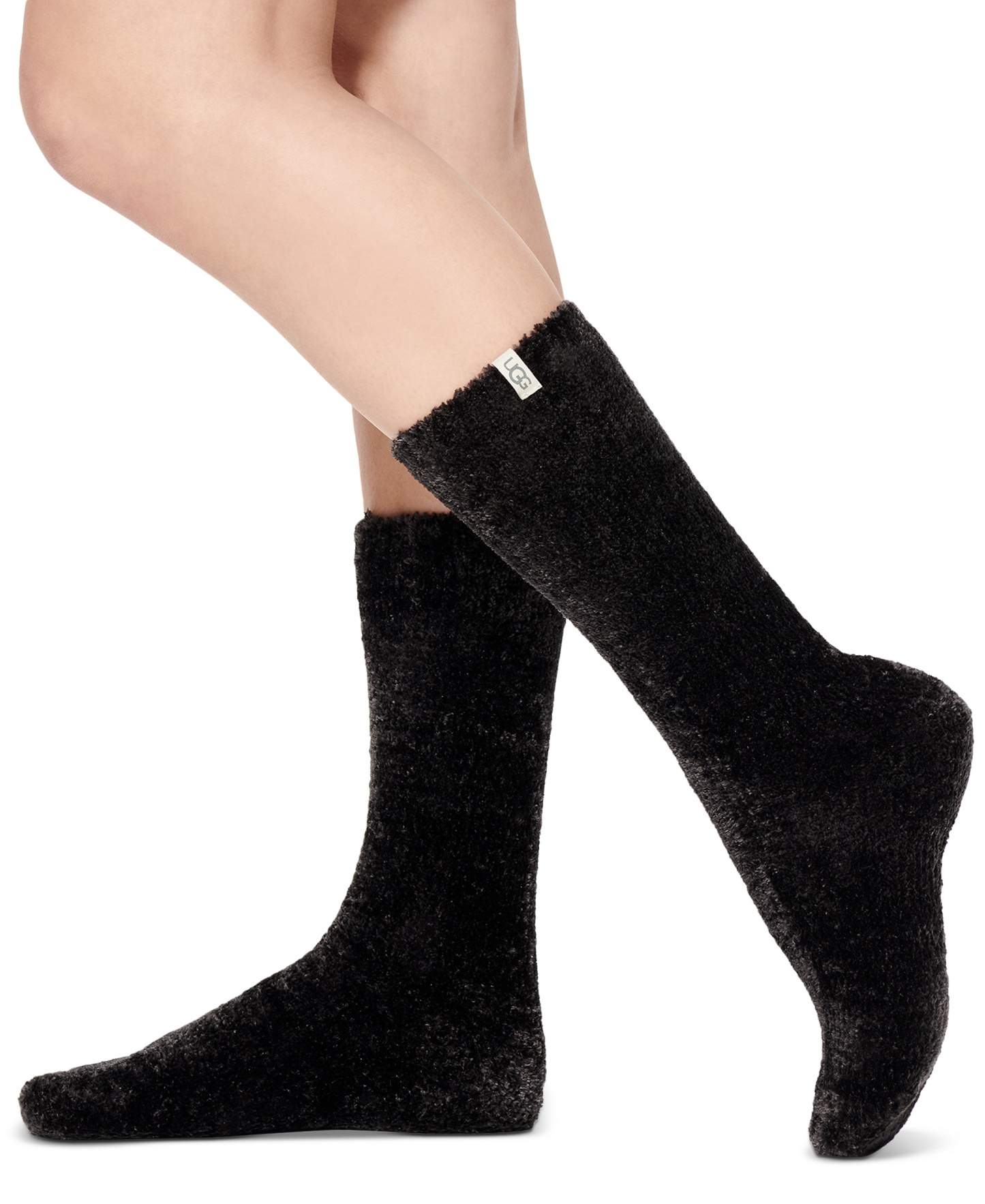 UGG Women's Leda Cozy Knit Crew Socks - Black