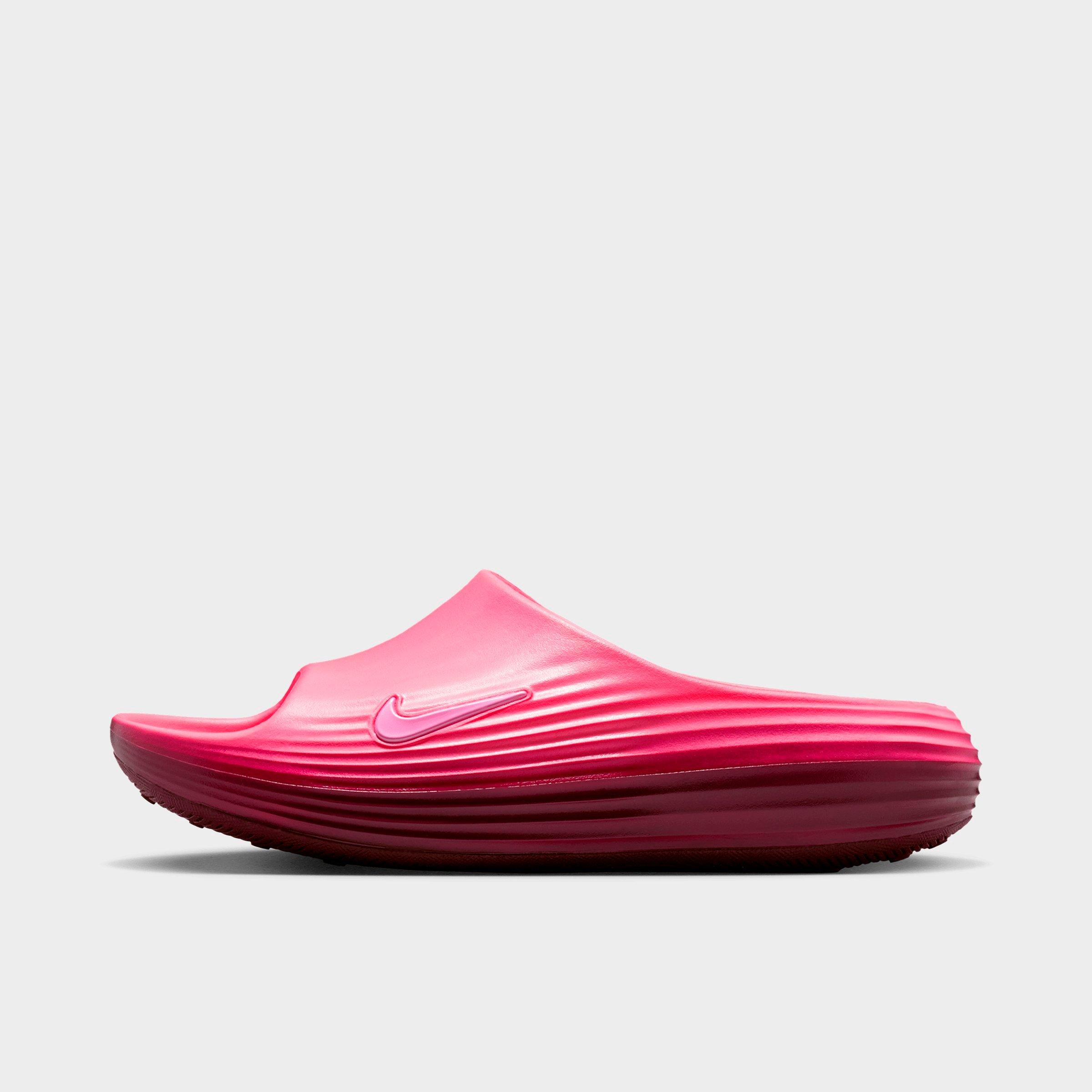 Women's Nithtke ReactX Rejuven8 Slide Sandals - Pink Spell/Bordeaux/Pink Spell - Left shoe facing left. Outside of the shoe.