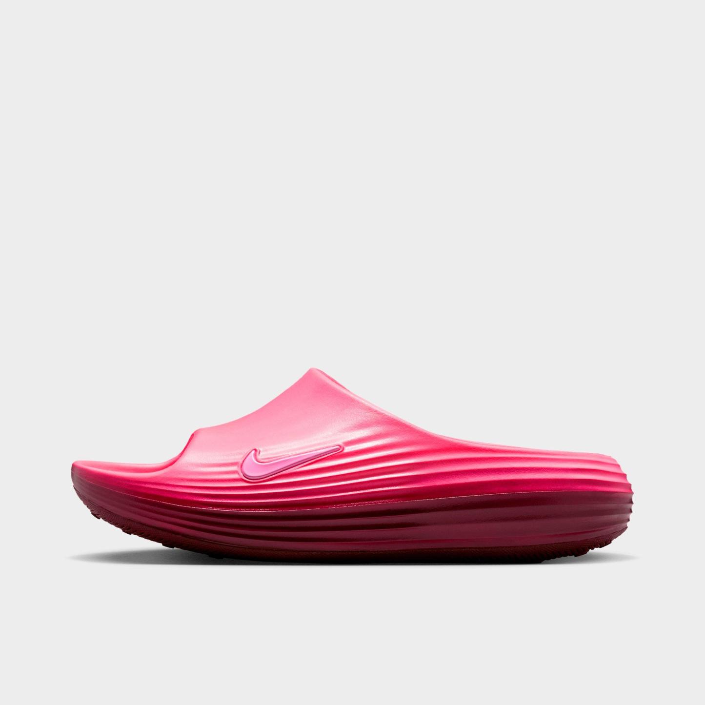 Women's Nithtke ReactX Rejuven8 Slide Sandals - Pink Spell/Bordeaux/Pink Spell - Left shoe facing left. Outside of the shoe.