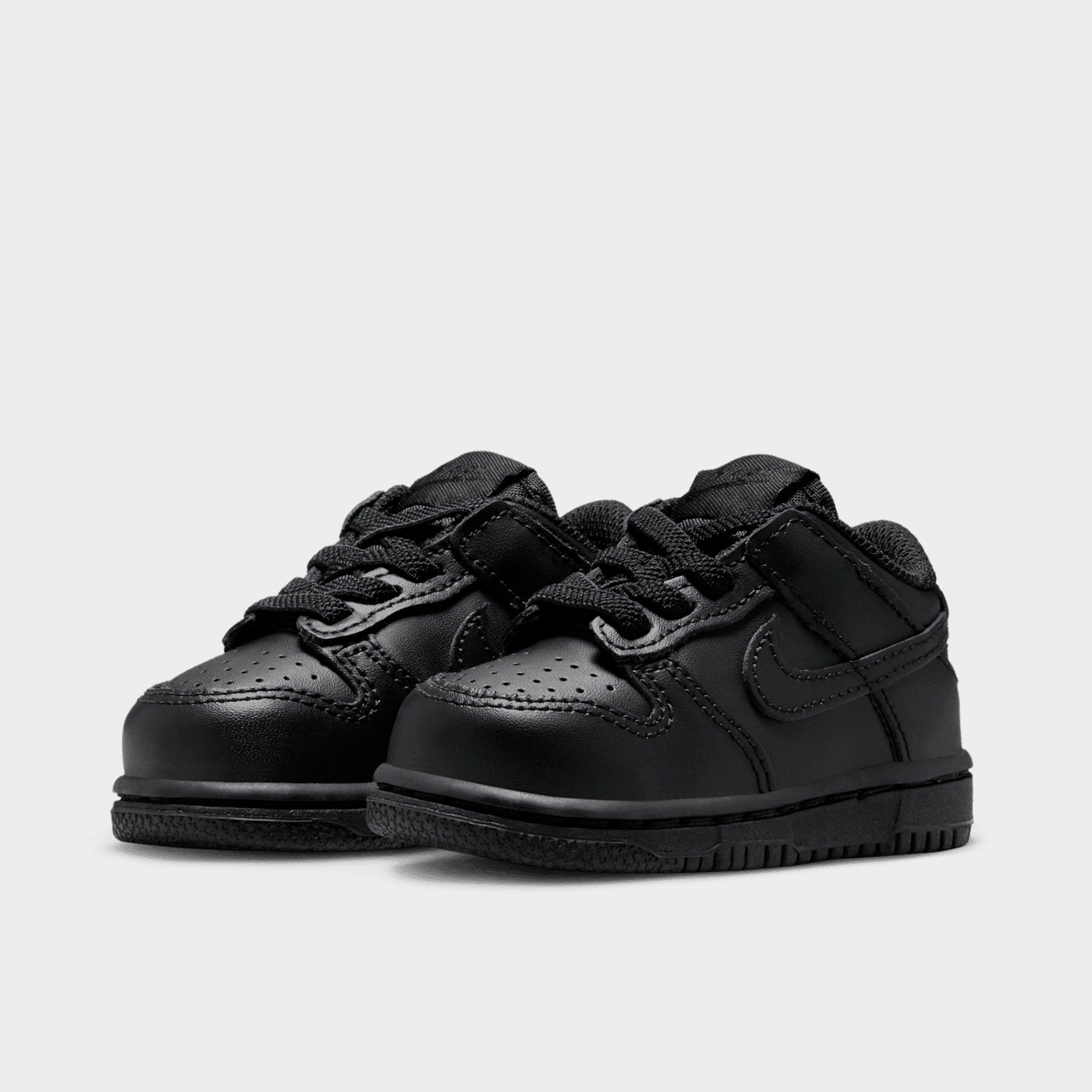 Kids' Toddler Nithtke Dunk Low Casual Shoes - Black/Black/Black - Both shoes facing left