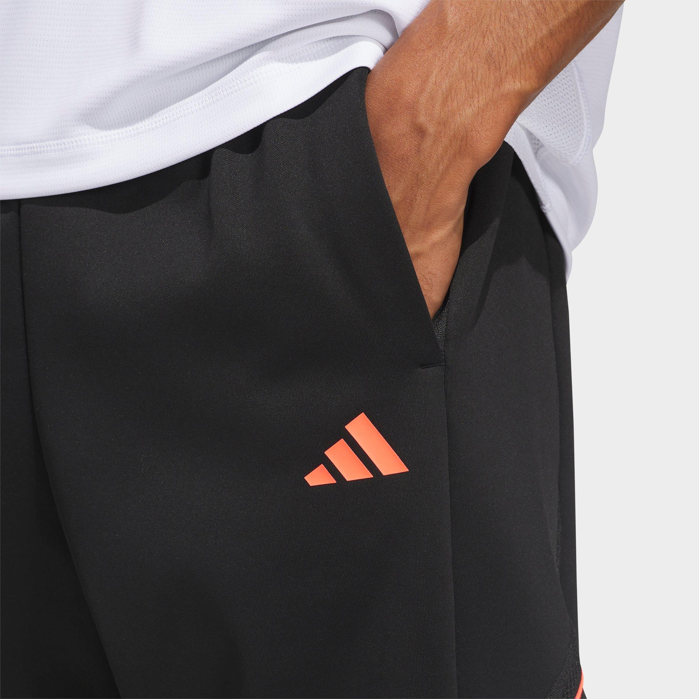 Men's adidas Crazy Warm Fleece Sweatpants - Black/Solar Turbo