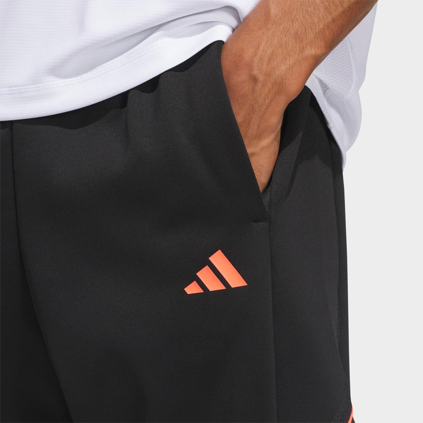 Men's adidas Crazy Warm Fleece Sweatpants - Black/Solar Turbo