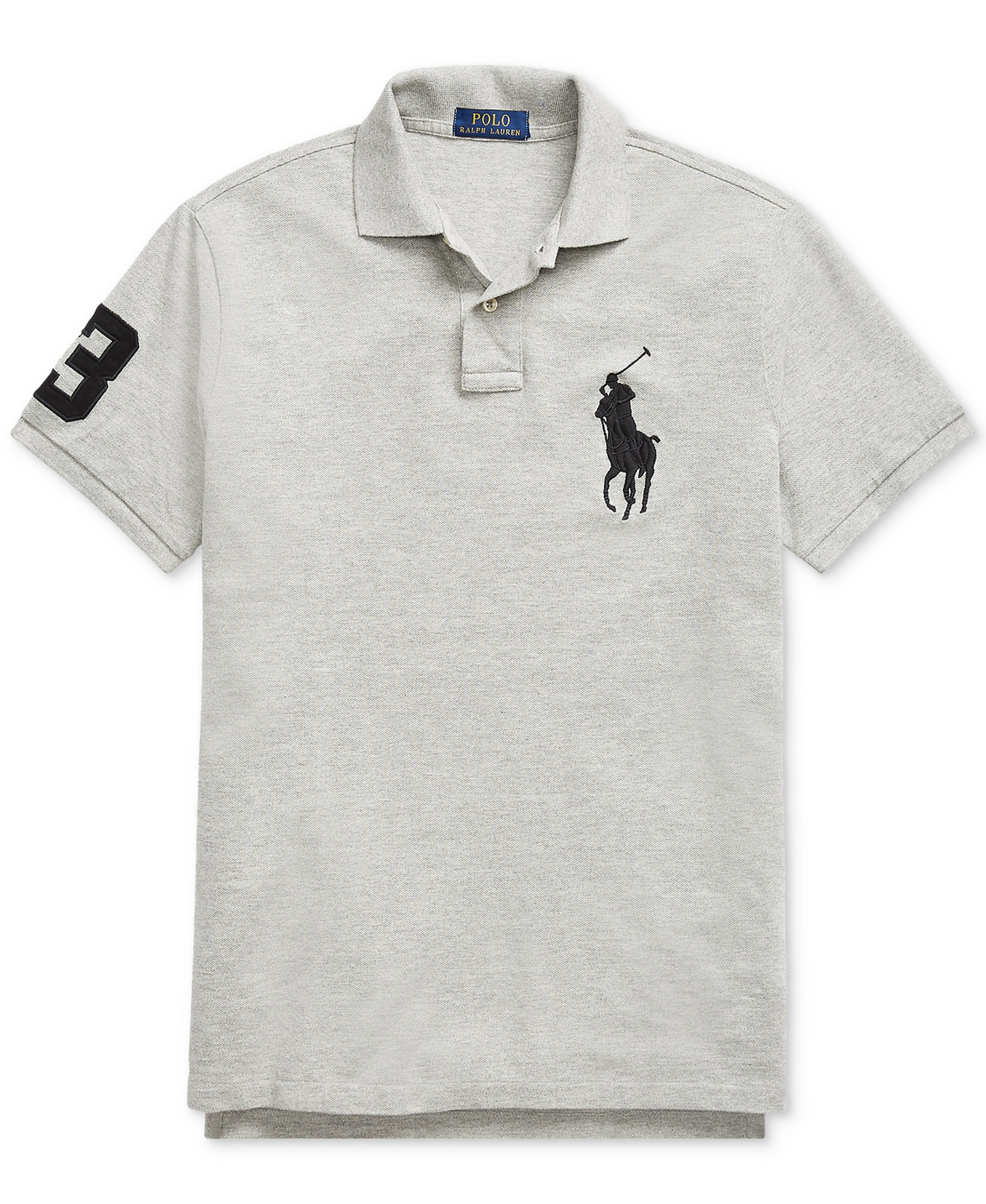 Polo Ralph Lauren Men's Big Pony Custom Slim-Fit Mesh Polo Shirt - Andover Heather