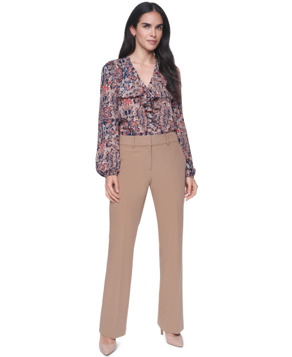 Tommy Hilfiger Women's Sutton Mid-Rise Bootcut Pants - Tigers Eye