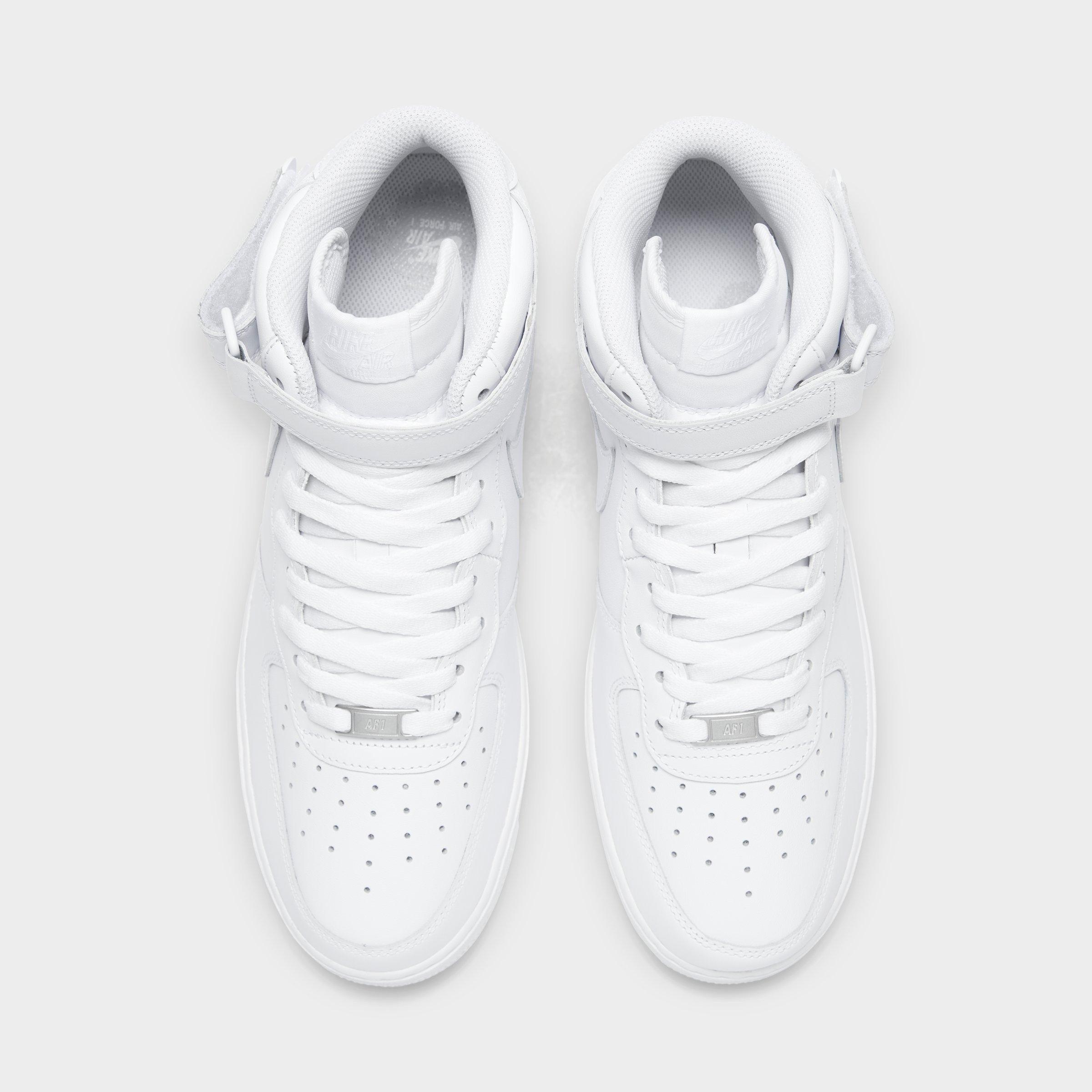 Men's Nithtke Air Force 1 Mid '07 Casual Shoes - White/White - Top view