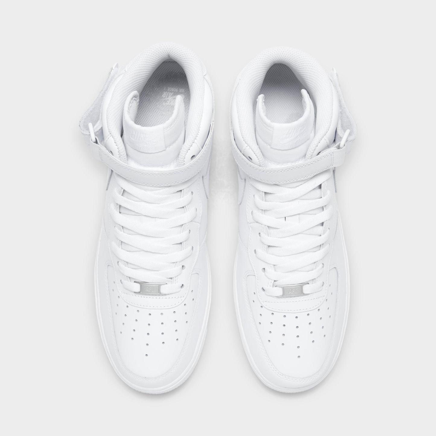 Men's Nithtke Air Force 1 Mid '07 Casual Shoes - White/White - Top view