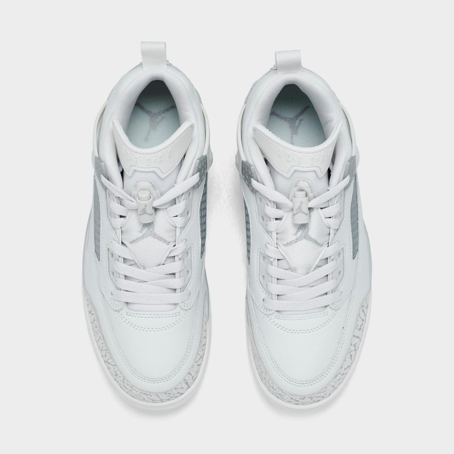 Women's Jordan Spizike Low Casual Shoes - Swan/Wolf Grey/Metallic Silver - Left shoe facing left. Outside of the shoe. - view 5