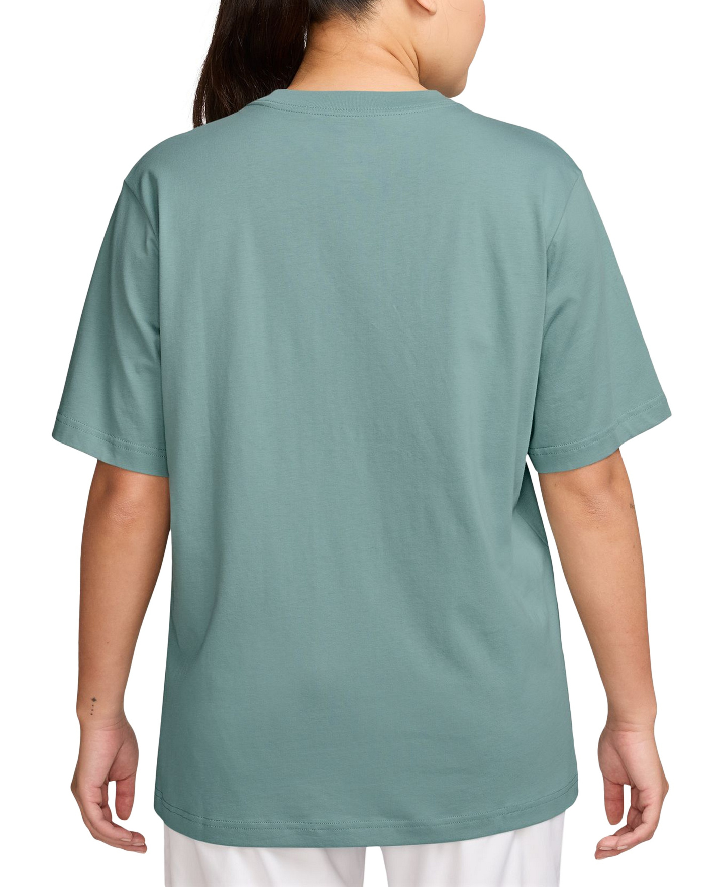 Nike Women's Sportswear Cotton Logo Short-Sleeve T-Shirt - Cannon