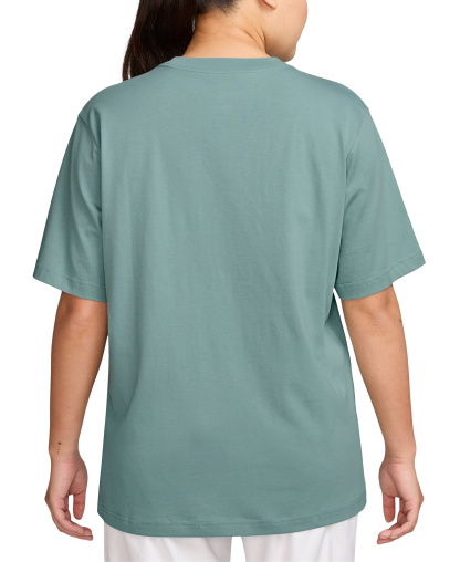 Nike Women's Sportswear Cotton Logo Short-Sleeve T-Shirt - Cannon