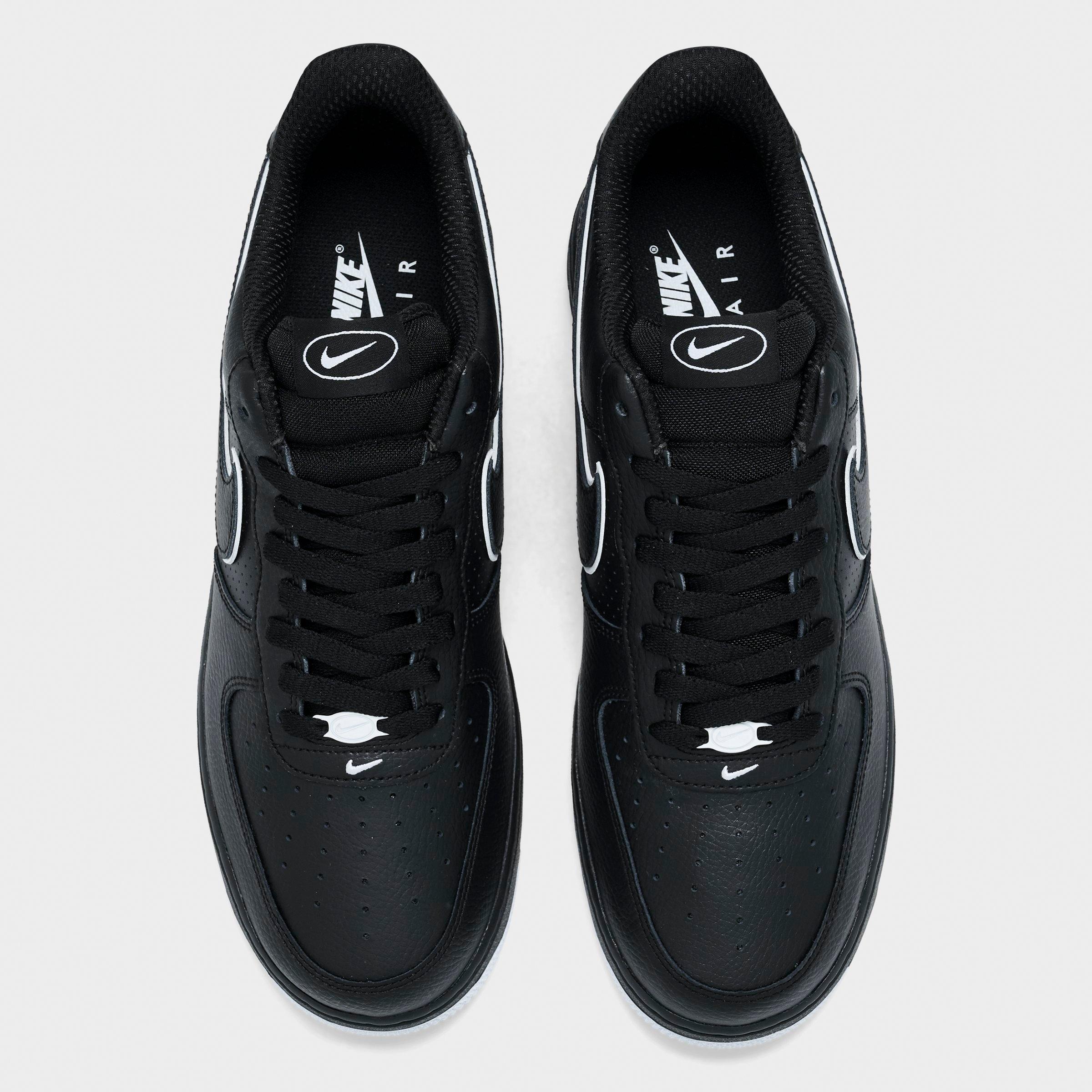 Men's Nithtke Air Force 1 '07 LV8 Casual Shoes - Part 4 - Black/White - Top view
