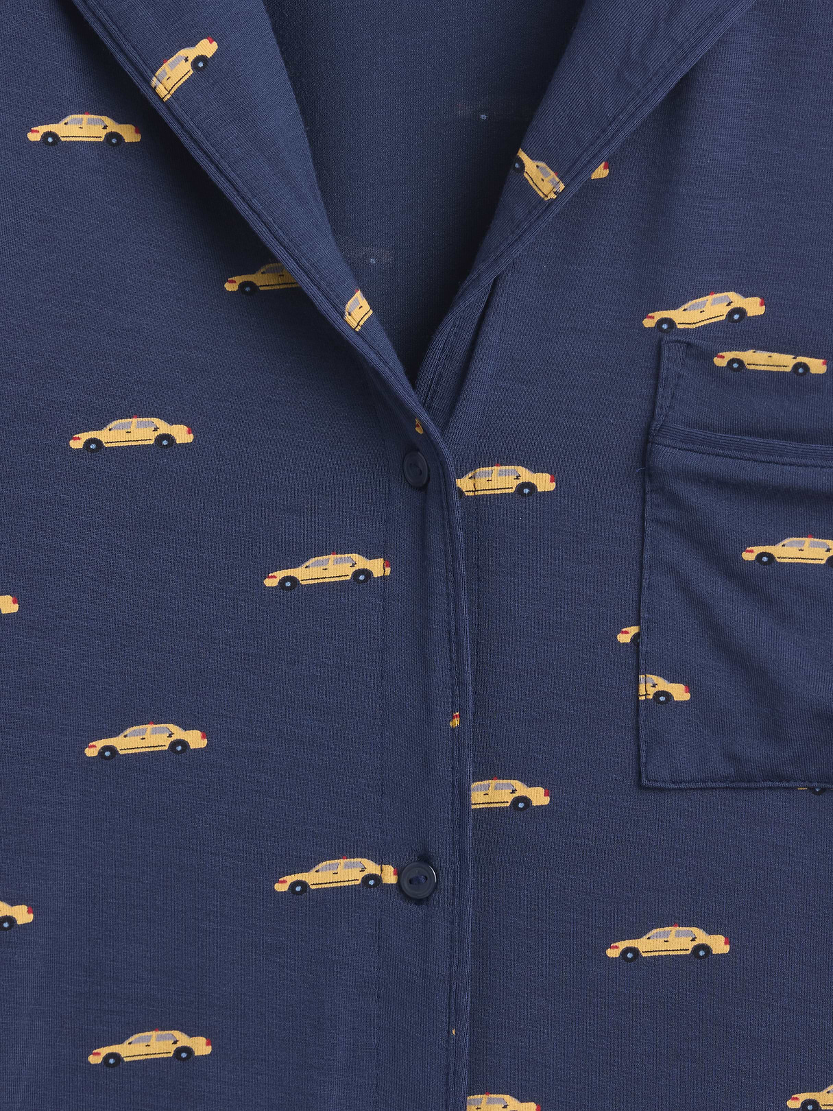 SoftMade Modal PJ Top - Blue taxi print