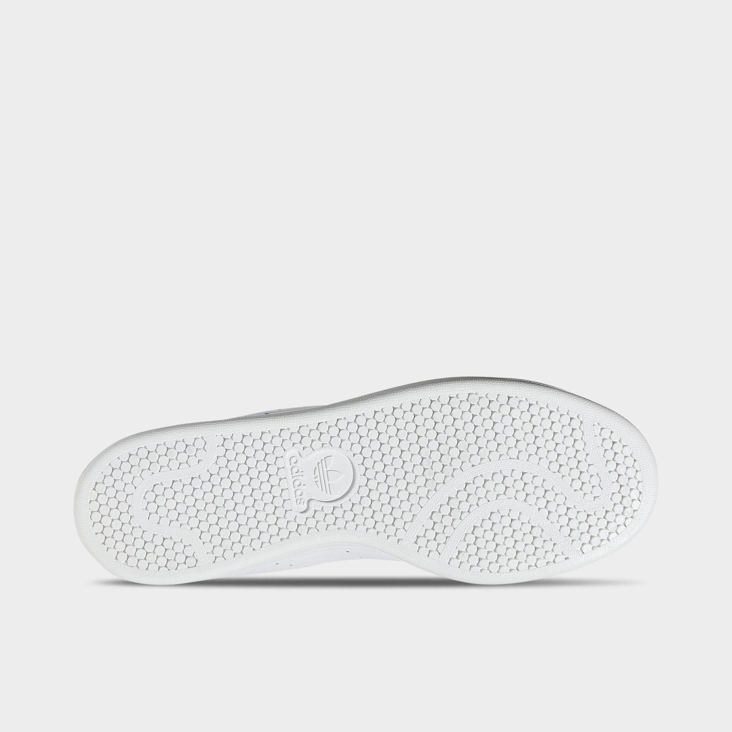 Men's adidas Originals Stan Smith Casual Shoes - Cloud White/Cloud White/Cloud White - Bottom view