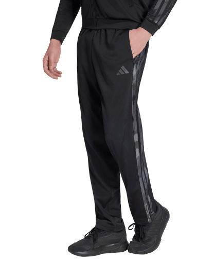 adidas Men's Camouflage Three-Stripes Regular-Fit Trackpants - Black