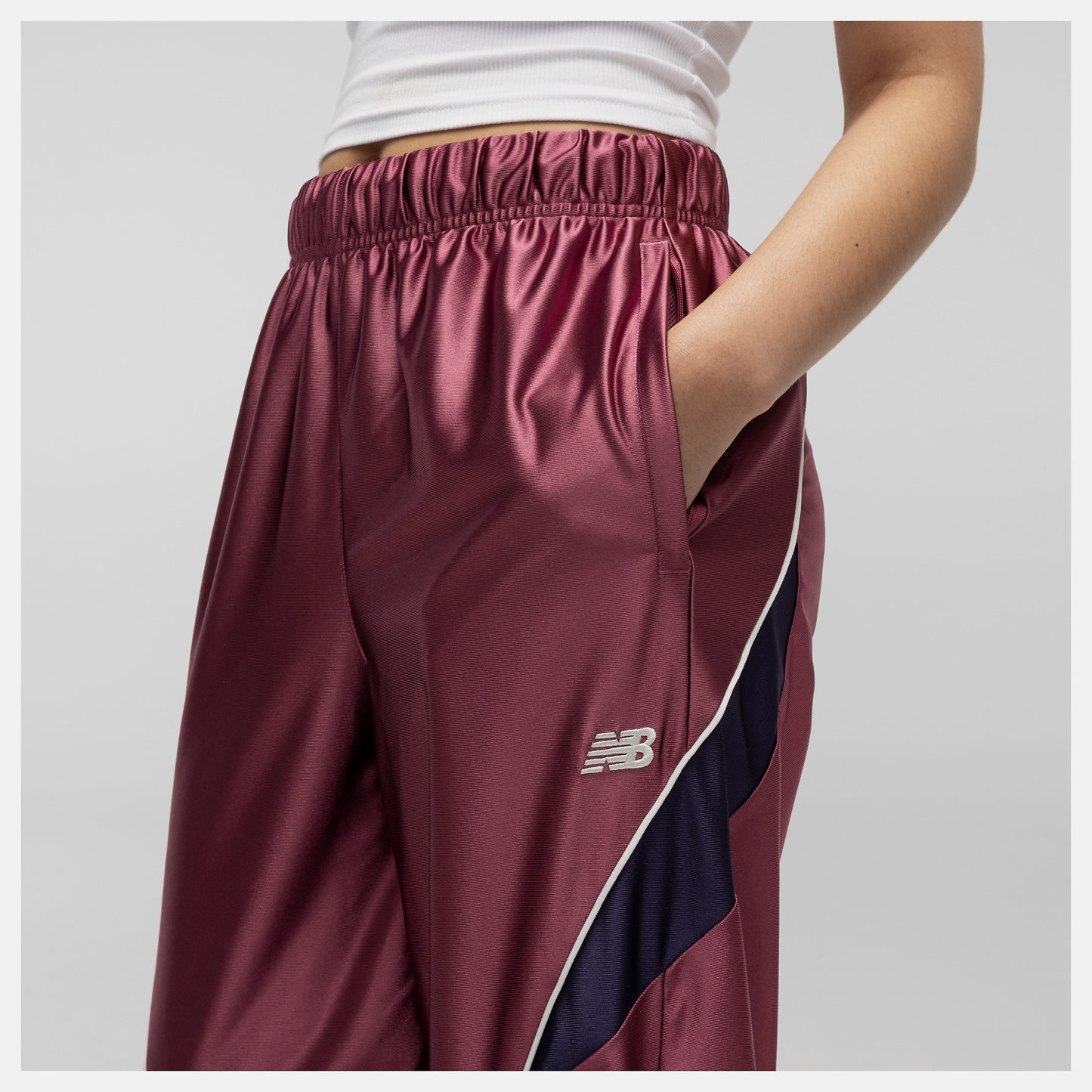 New Balance Basketball Barrel Leg Track Pant, WB62X1S9SOO