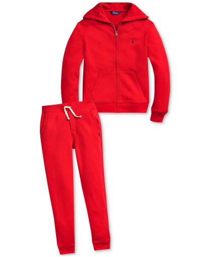 Polo Ralph Lauren 8-20 Boys' Cotton Fleece Zip Up Hoodie - Red