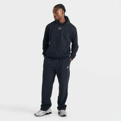 Men's Nike Sportswear Club Fleece Bungee Jogger Pants - Black/Black/White