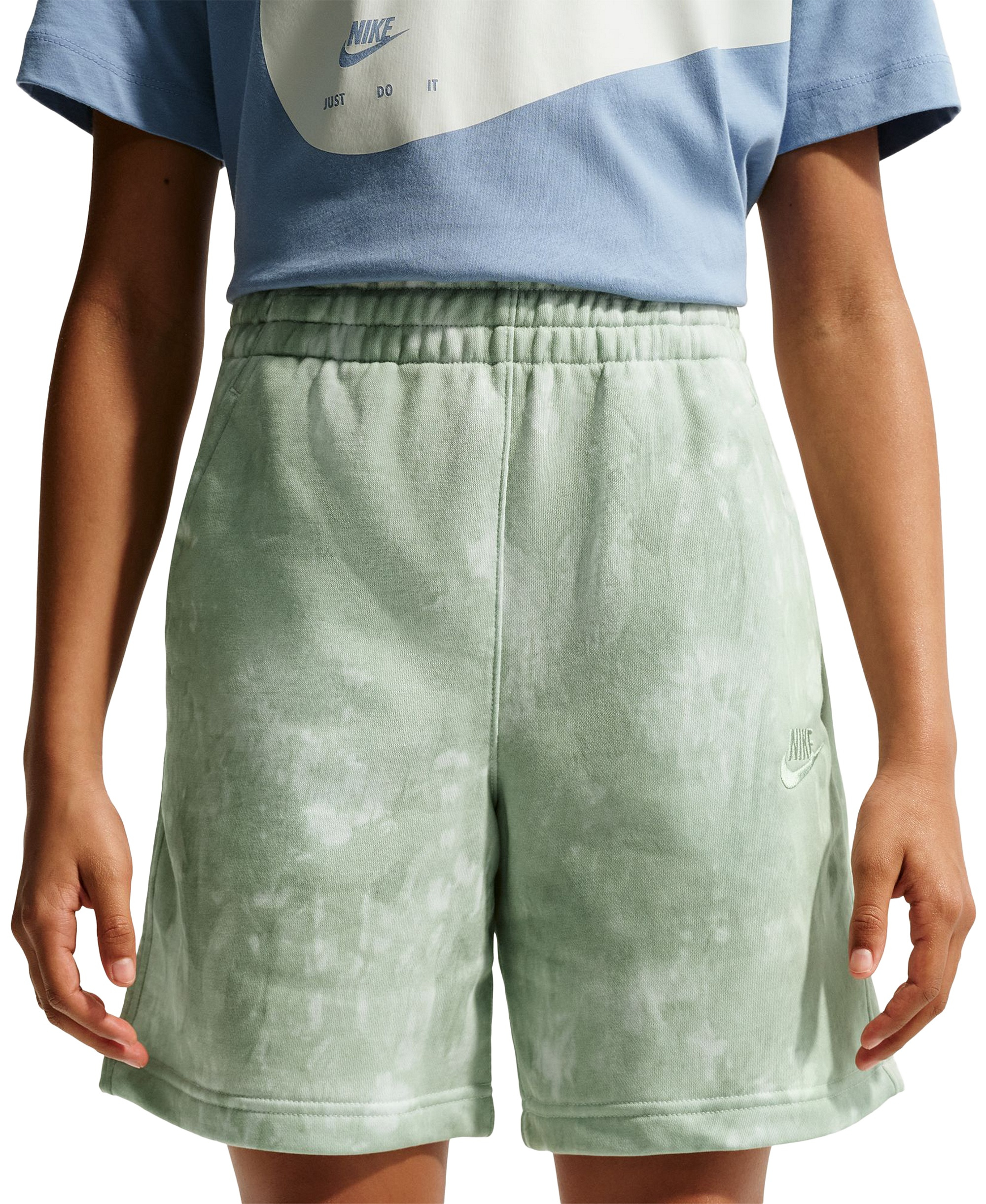 Nike Boys' and Girls' Sportswear Club 8-20 French Terry Shorts - Barely Green/Steam
