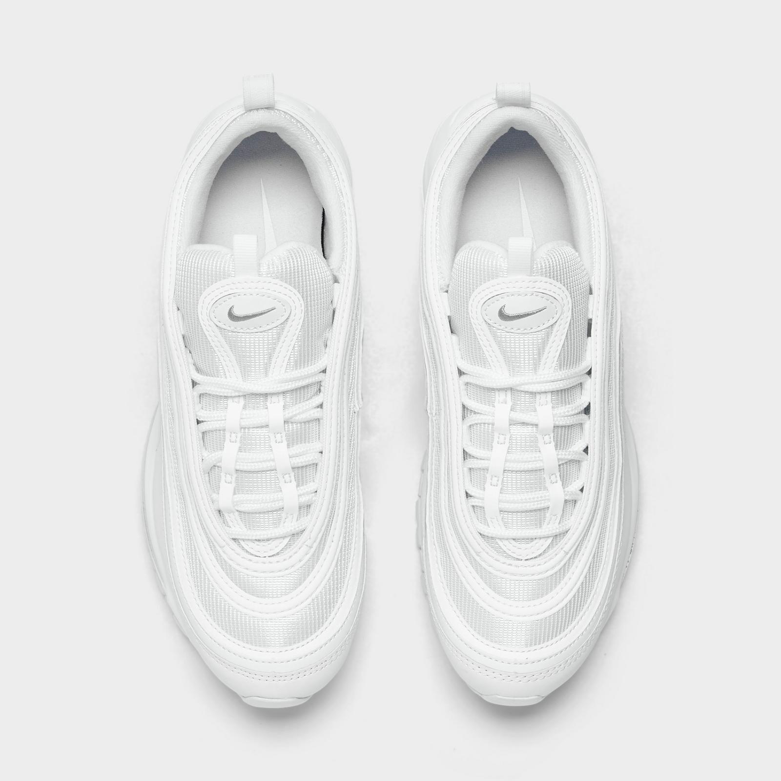 Men's Nike Air Max 97 Casual Shoes - White/Black/Wolf Grey