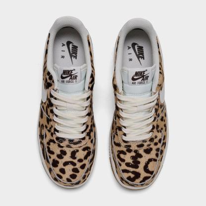 Women's Nike Air Force 1 '07 Cheetah Print Casual Shoes - Baroque Brown/Sail/Sesame