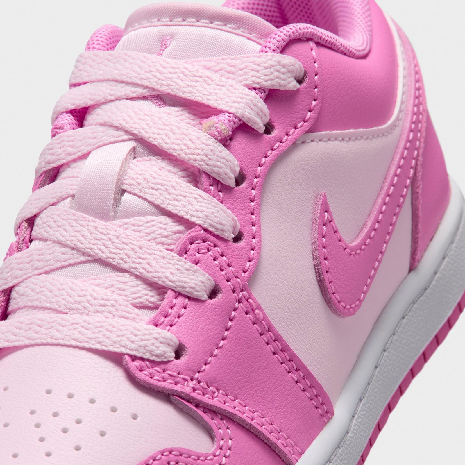 Little Kids' Air Jordan Retro 1 Low OG Casual Shoes - China Rose/White/Pink Foam - view 3