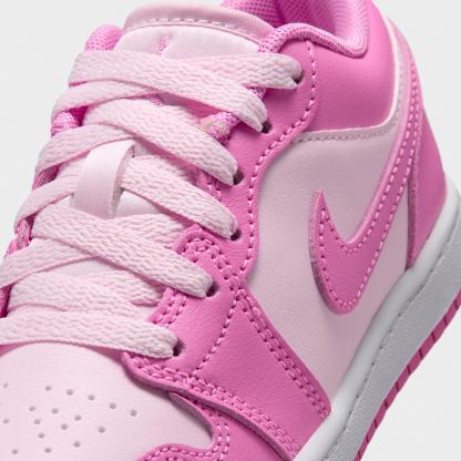 Little Kids' Air Jordan Retro 1 Low OG Casual Shoes - China Rose/White/Pink Foam - view 3