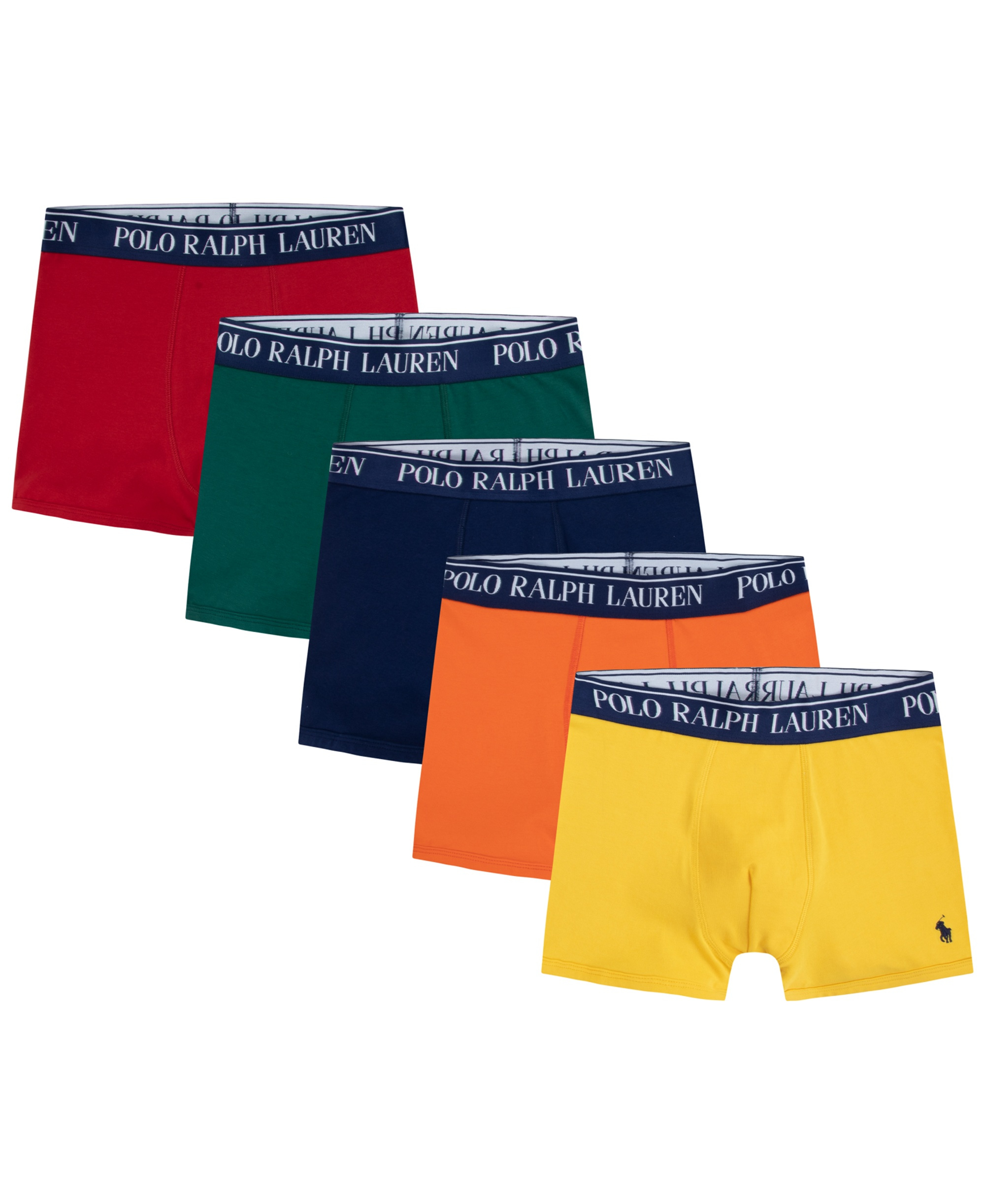 Polo Ralph Lauren Boys' 8-20 Stretch Boxer Briefs, 5-Pack - Newport Navy