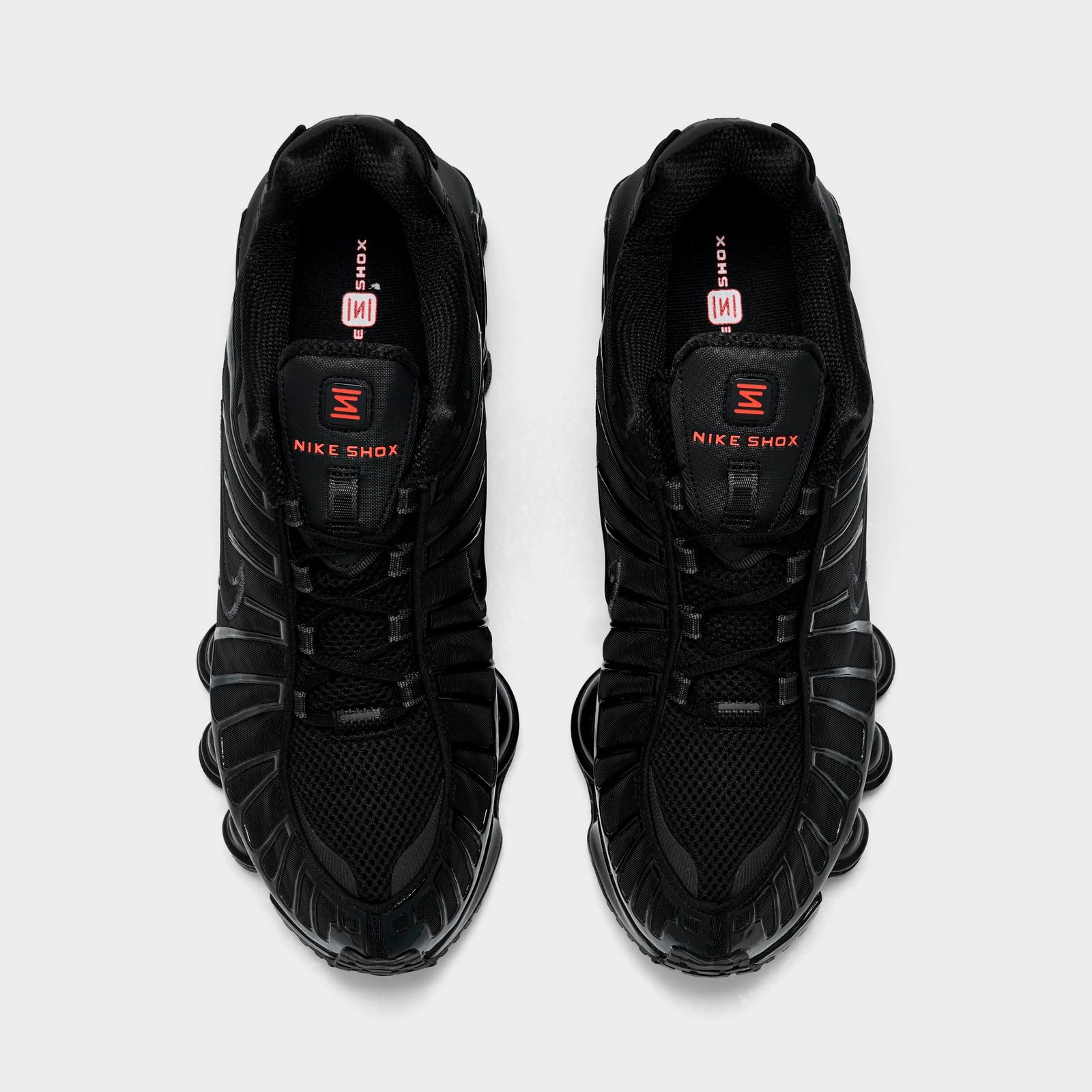 Men's Nike Shox TL Casual Shoes - Black/Metallic Hematite/Max Orange/Black