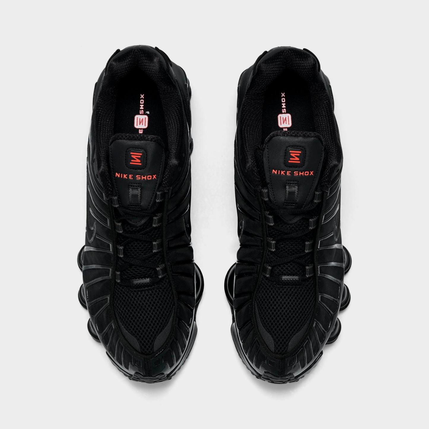 Men's Nike Shox TL Casual Shoes - Black/Metallic Hematite/Max Orange/Black