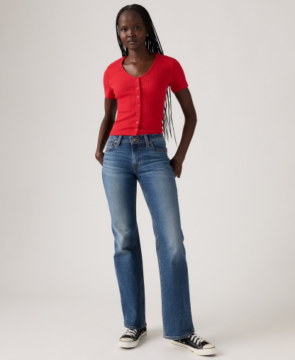 Levi's Women's Superlow Low-Rise Bootcut Jeans - Darted Denim