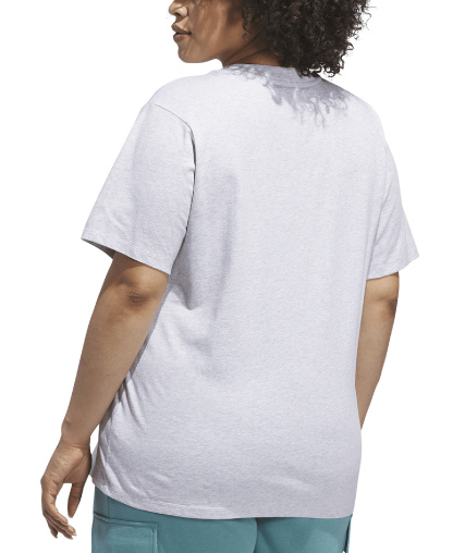 adidas Women's Short-Sleeve Cotton Crewneck Logo T-Shirt - Gray