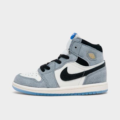 Kids' Toddler Air Jordan Retro 1 High OG Casual Shoes - Cool Grey/Black/Sail/Game Royal/White - view 1