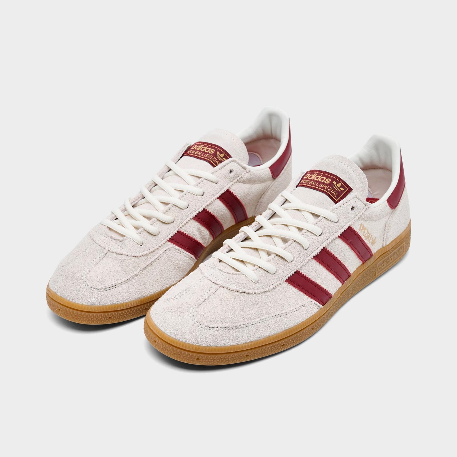 Men's adidas Originals Spain Handball Spezial Casual Shoes - Off White/Scarlet - view 2