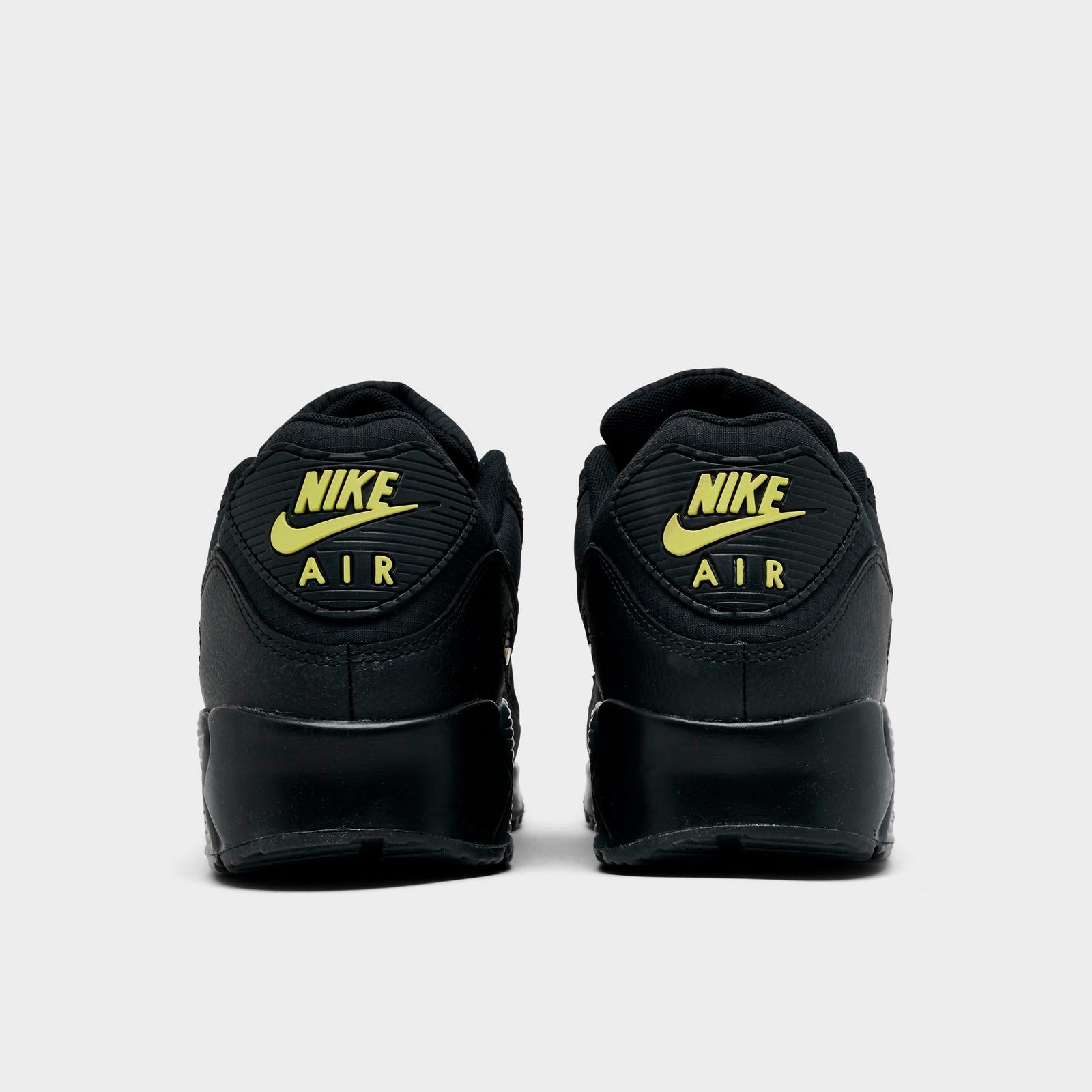 Men's Nike Air Max 90 Casual Shoes - Black/Buff Gold/Anthracite