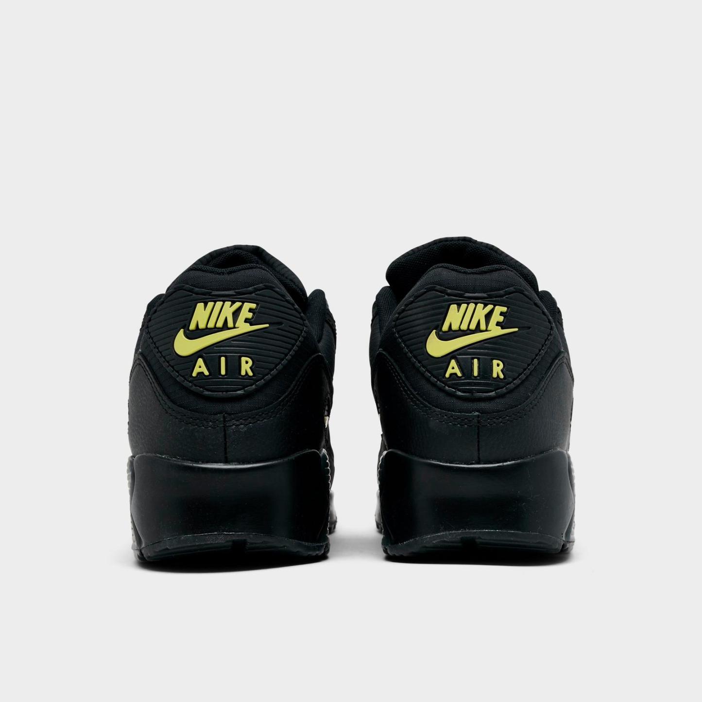 Men's Nike Air Max 90 Casual Shoes - Black/Buff Gold/Anthracite