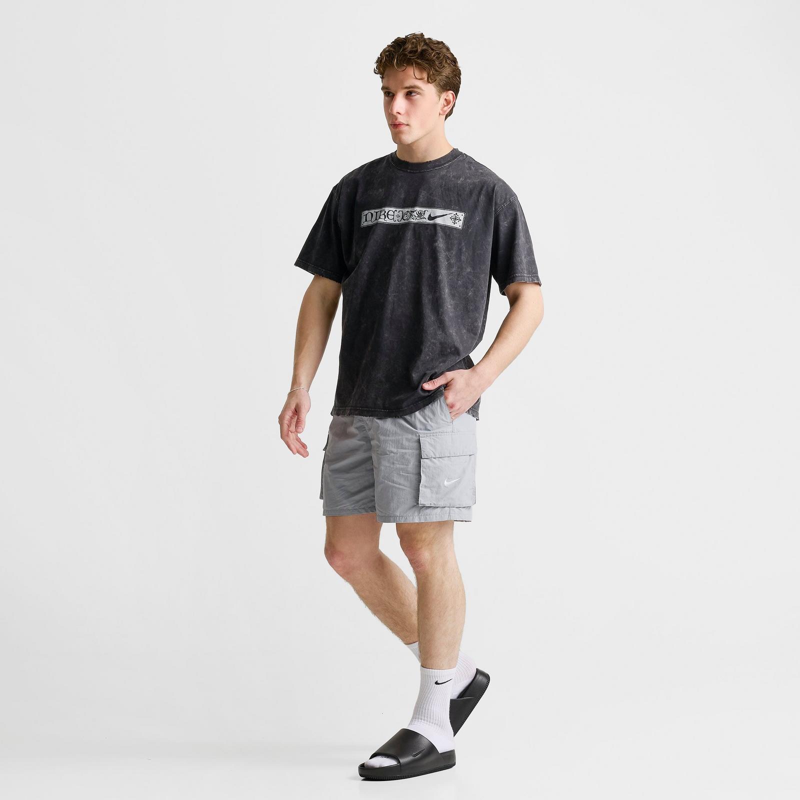 Men's Nike Packable Cargo 7" Swim Shorts - Grey