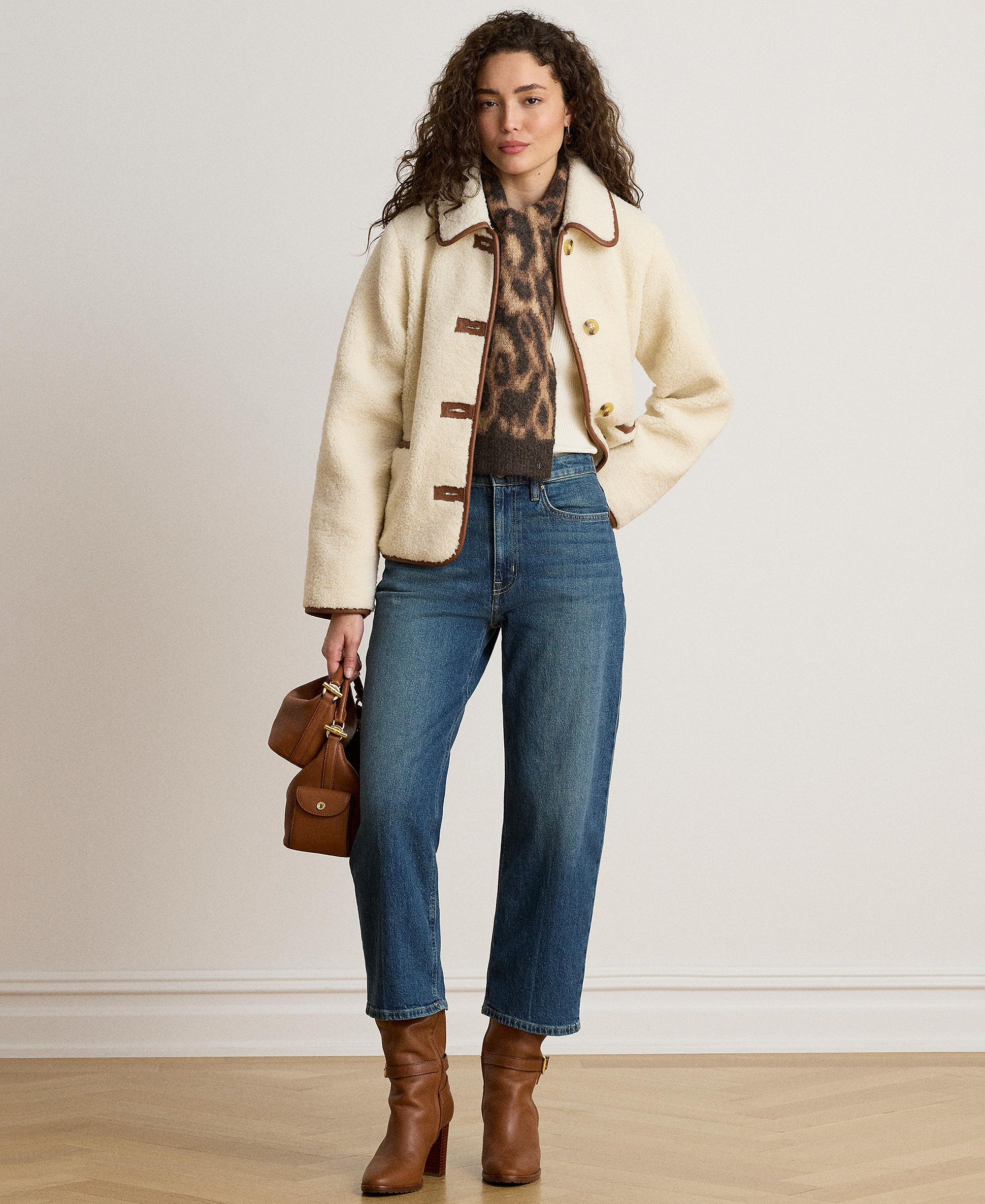 Lauren Ralph Lauren Women's Sherpa Jacket - Cream