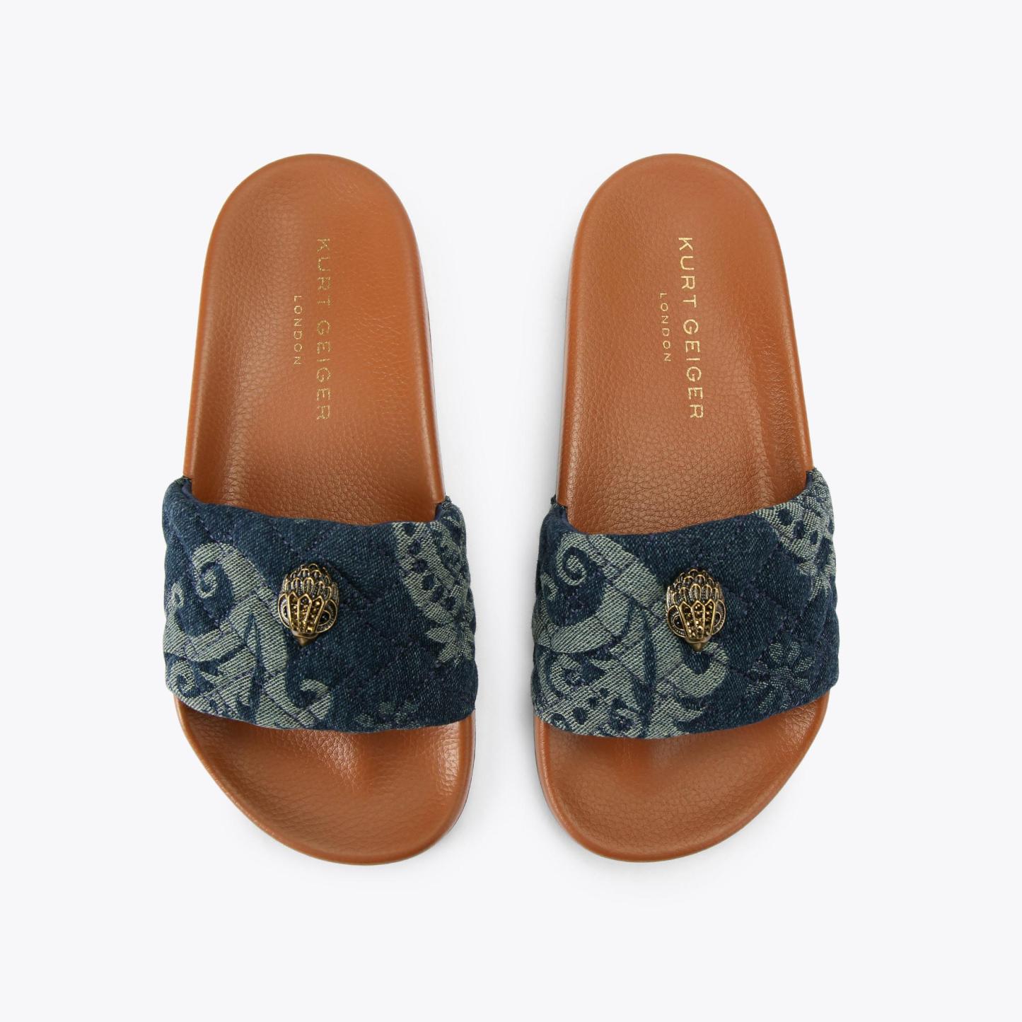 Kurt Geiger London Meena Eagle Slide - Blue - view 3